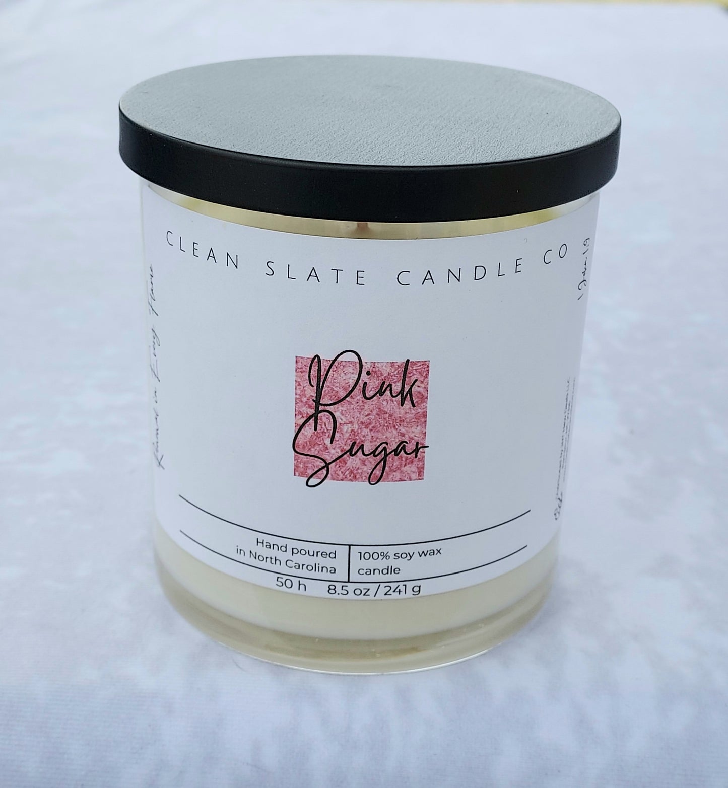 Pink Sugar Candle 8.5 oz Glass