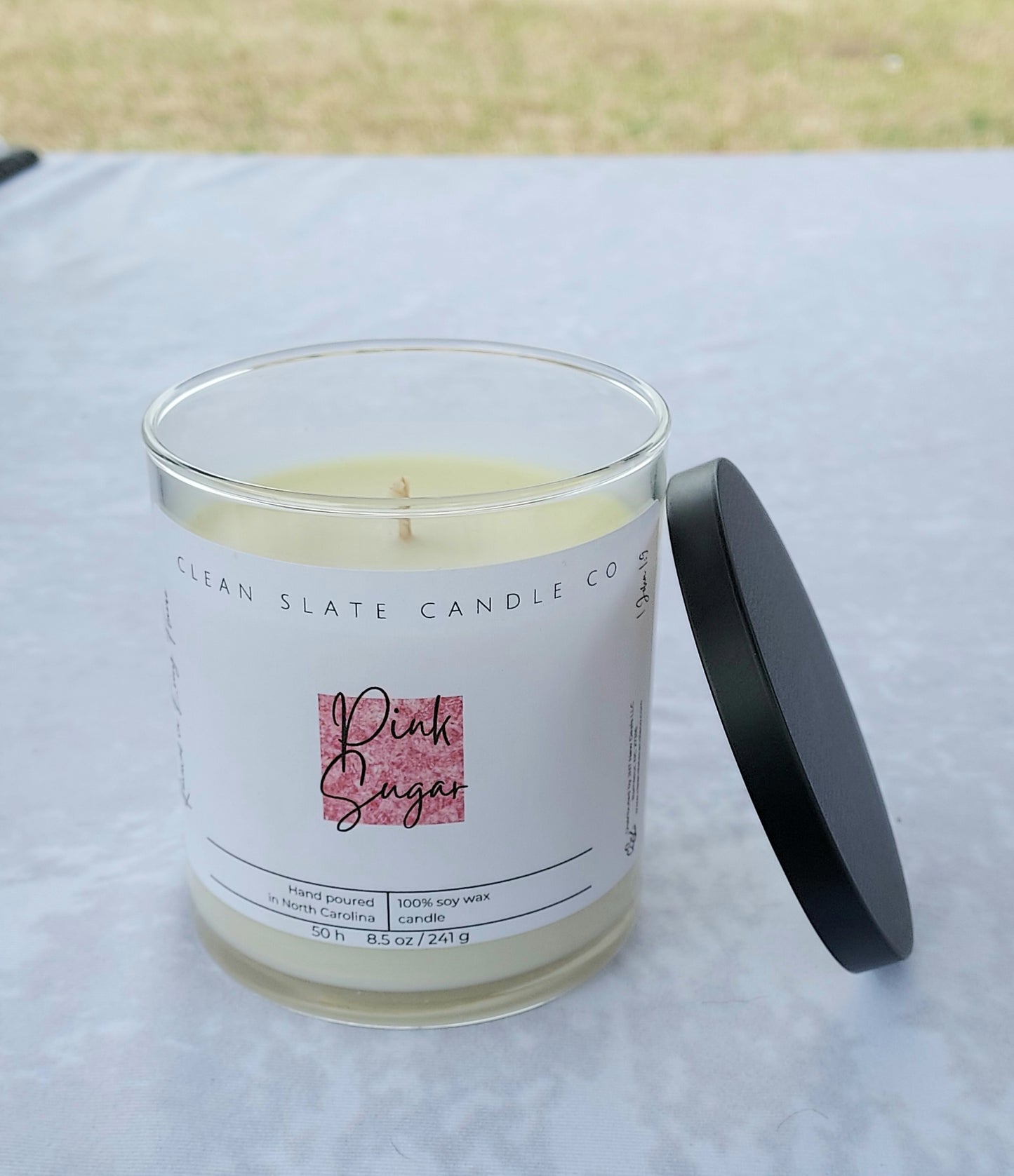 Pink Sugar Candle 8.5 oz Glass