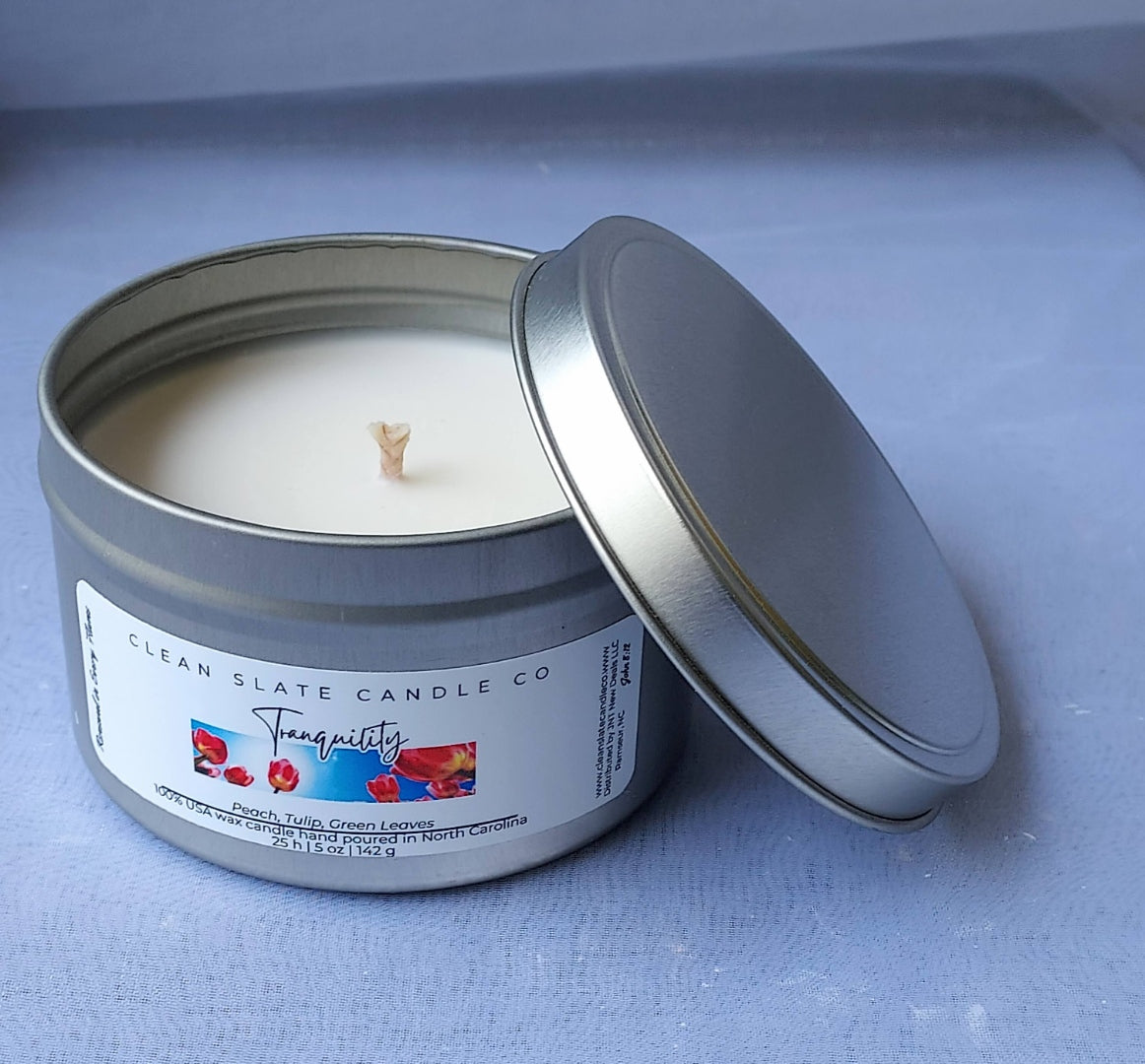 Tranquility Soy Candle 5 oz (Tulips)