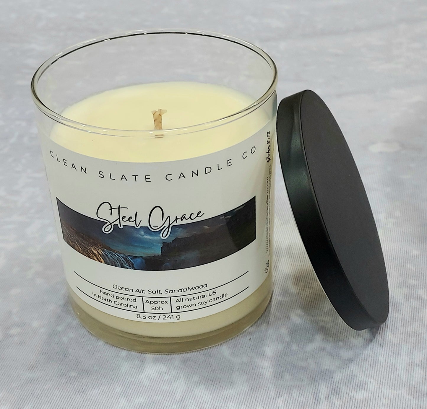 Steel Grace Soy Candle 8.5 oz (Aquatic)