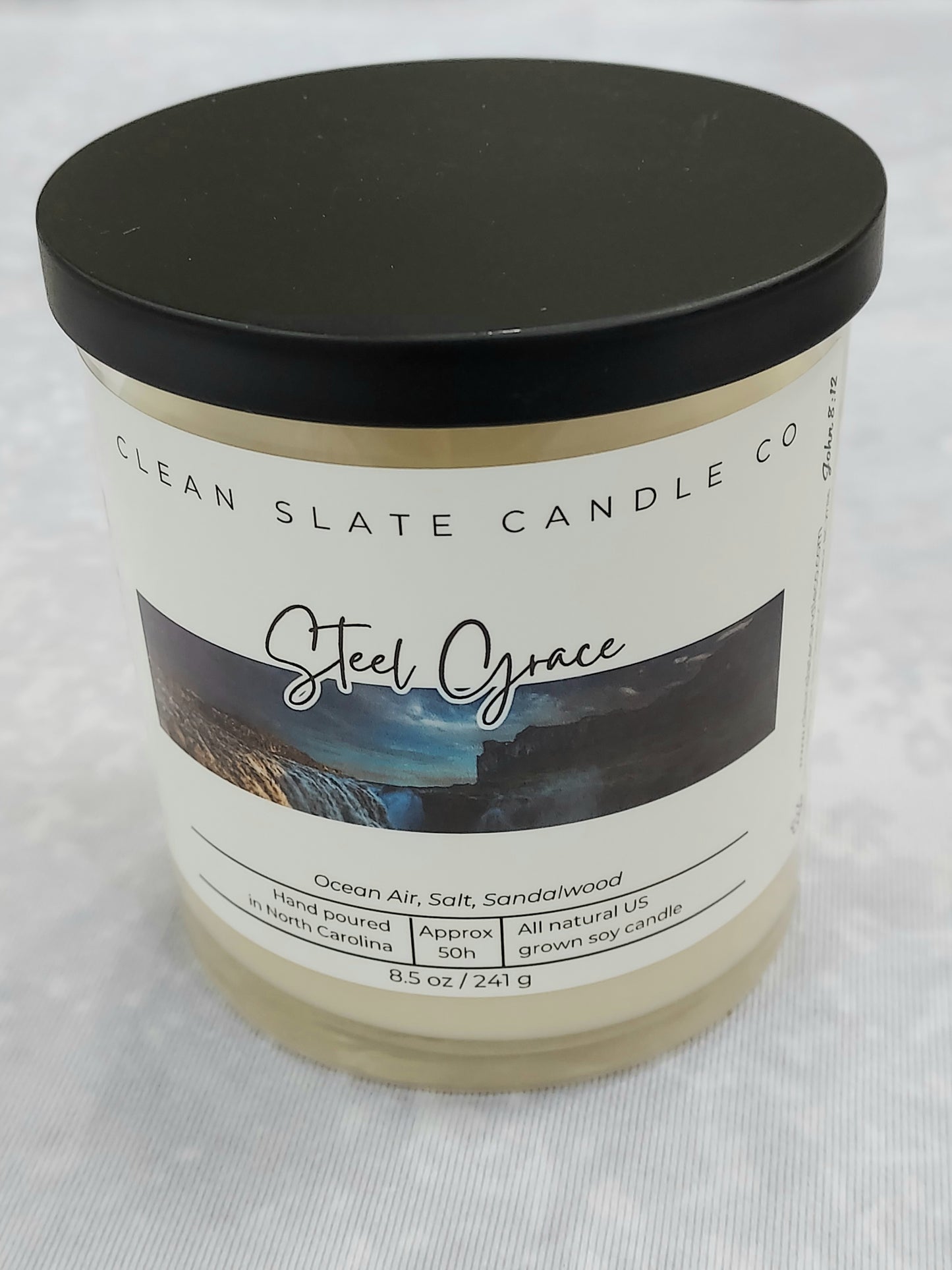 Steel Grace Soy Candle 8.5 oz (Aquatic)