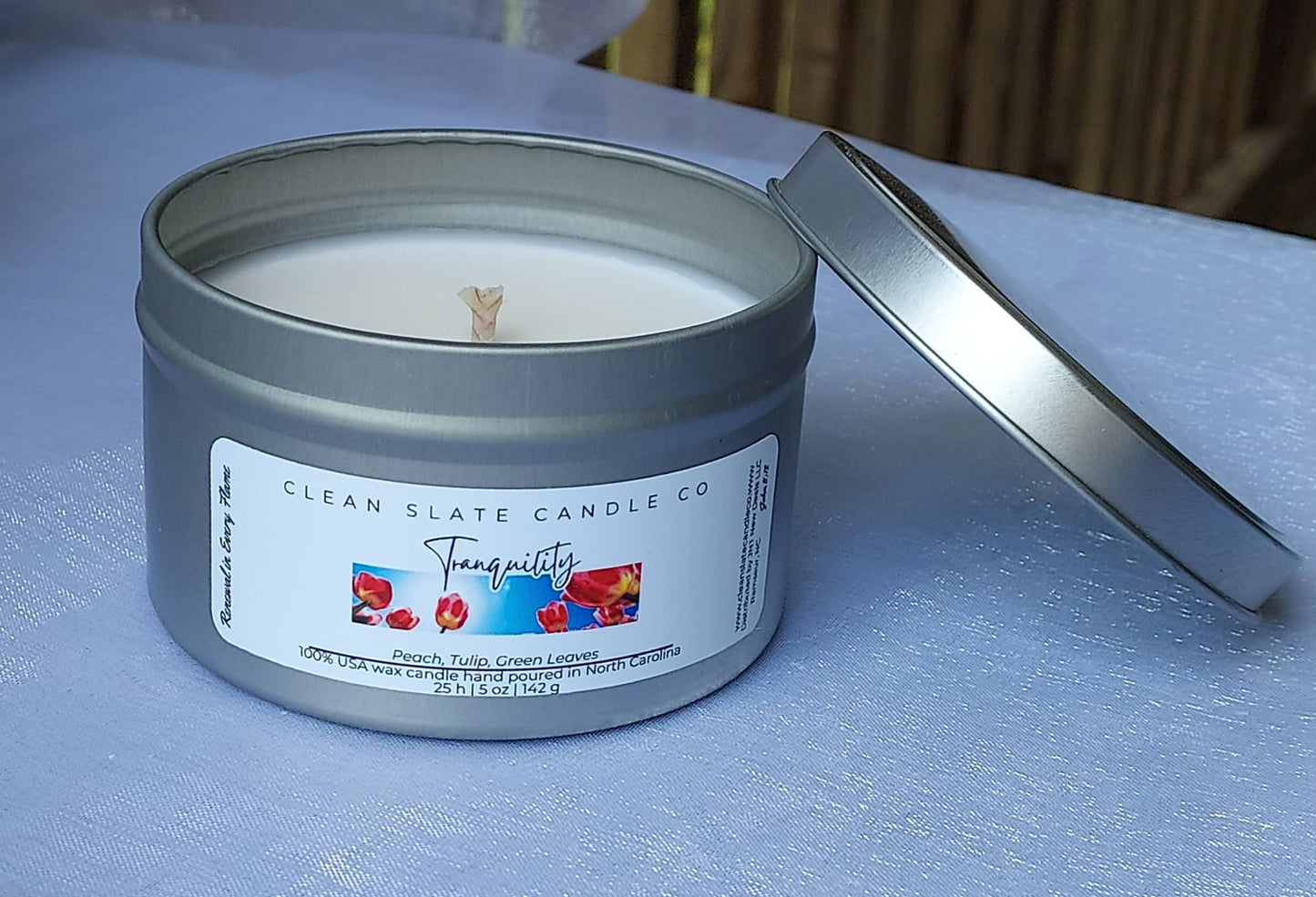Tranquility Soy Candle 5 oz (Tulips)