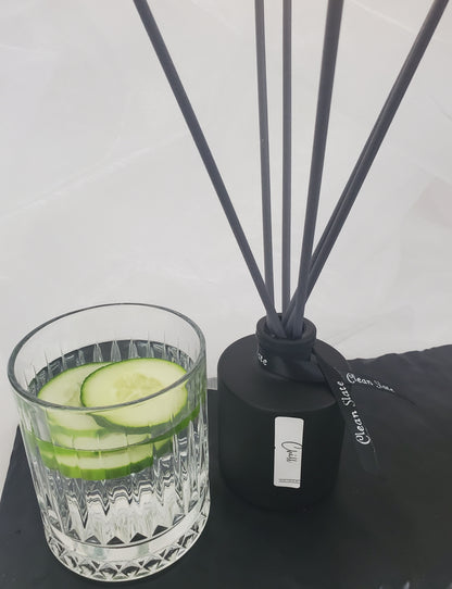 Chill scented Matte Black Round Reed Diffuser 6 oz