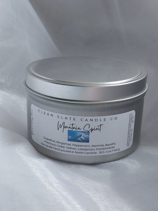 Mountain Spirit Soy Candle, 5 oz tin