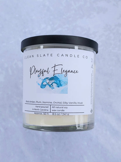 Playful Elegance Scented Candle, 8.5 oz Glass
