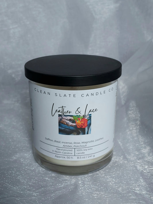 Leather & Lace Scented Candle 8.5 oz Glass