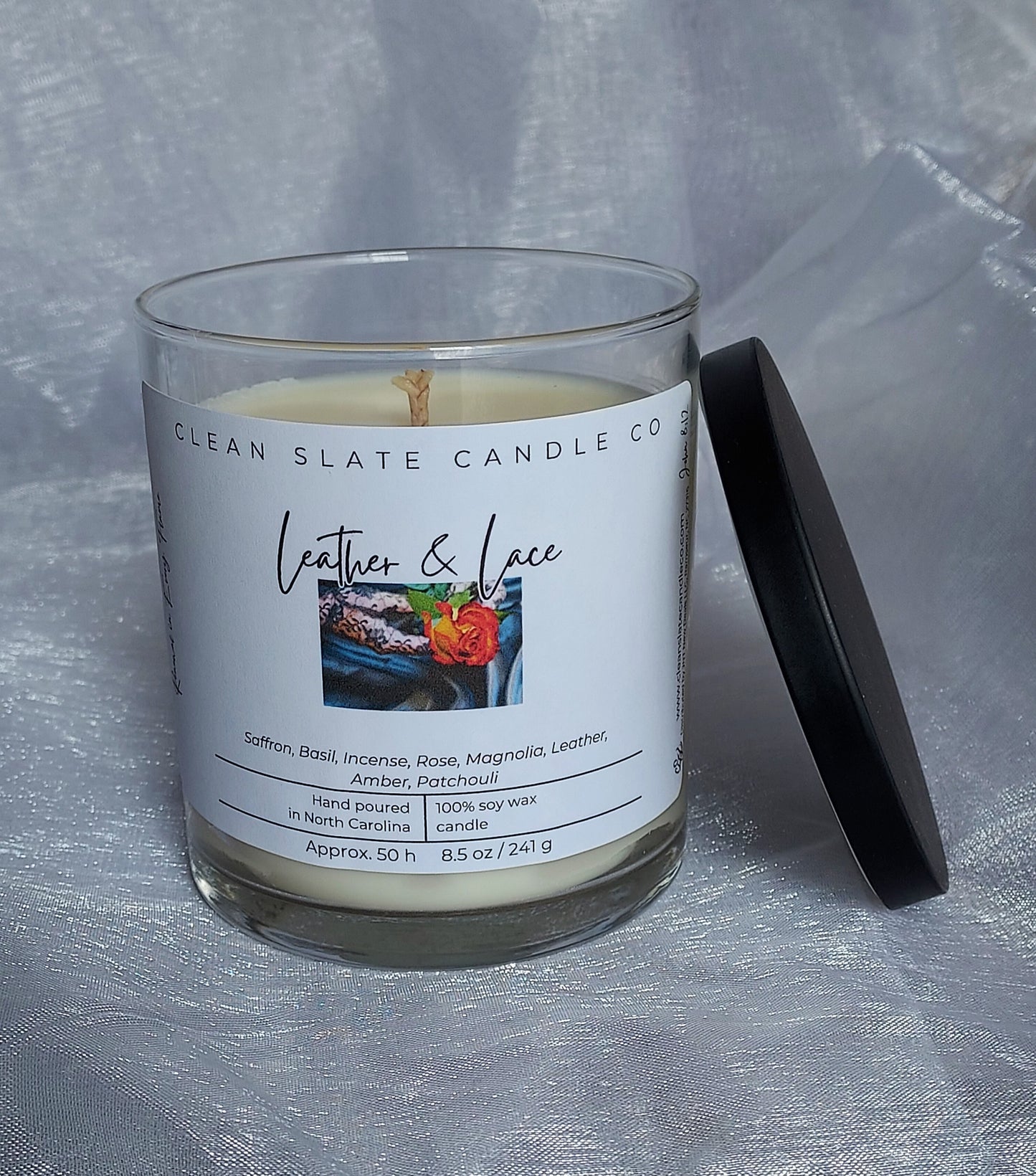 Leather & Lace Scented Candle 8.5 oz Glass