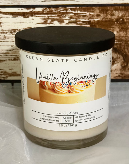 Vanilla Beginnings Soy Candle 8.5 oz