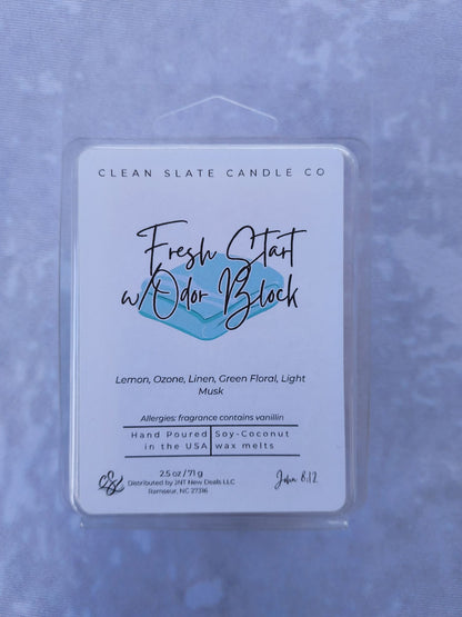Fresh Start with Odor Block Wax Melt (Linen)