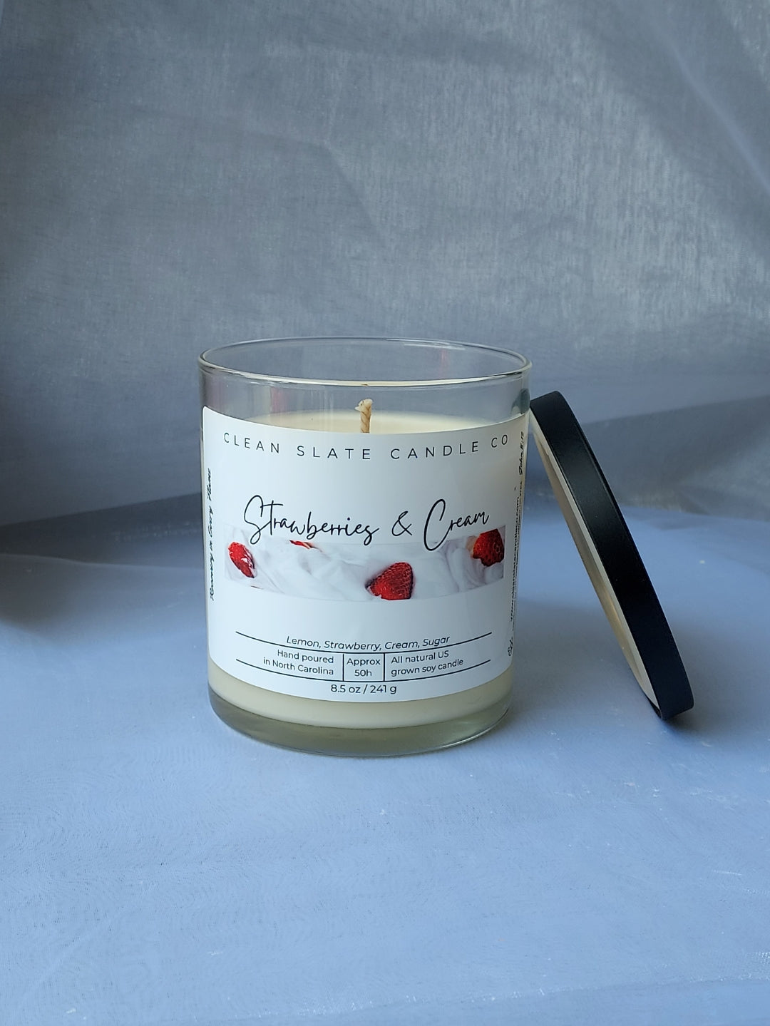 Strawberries & Cream Scented Candle 8.5 oz