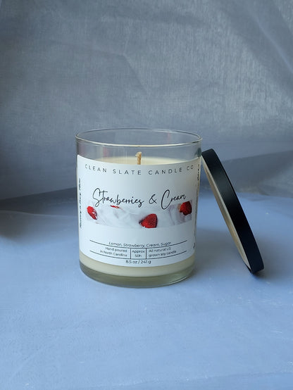 Strawberries & Cream Scented Candle 8.5 oz