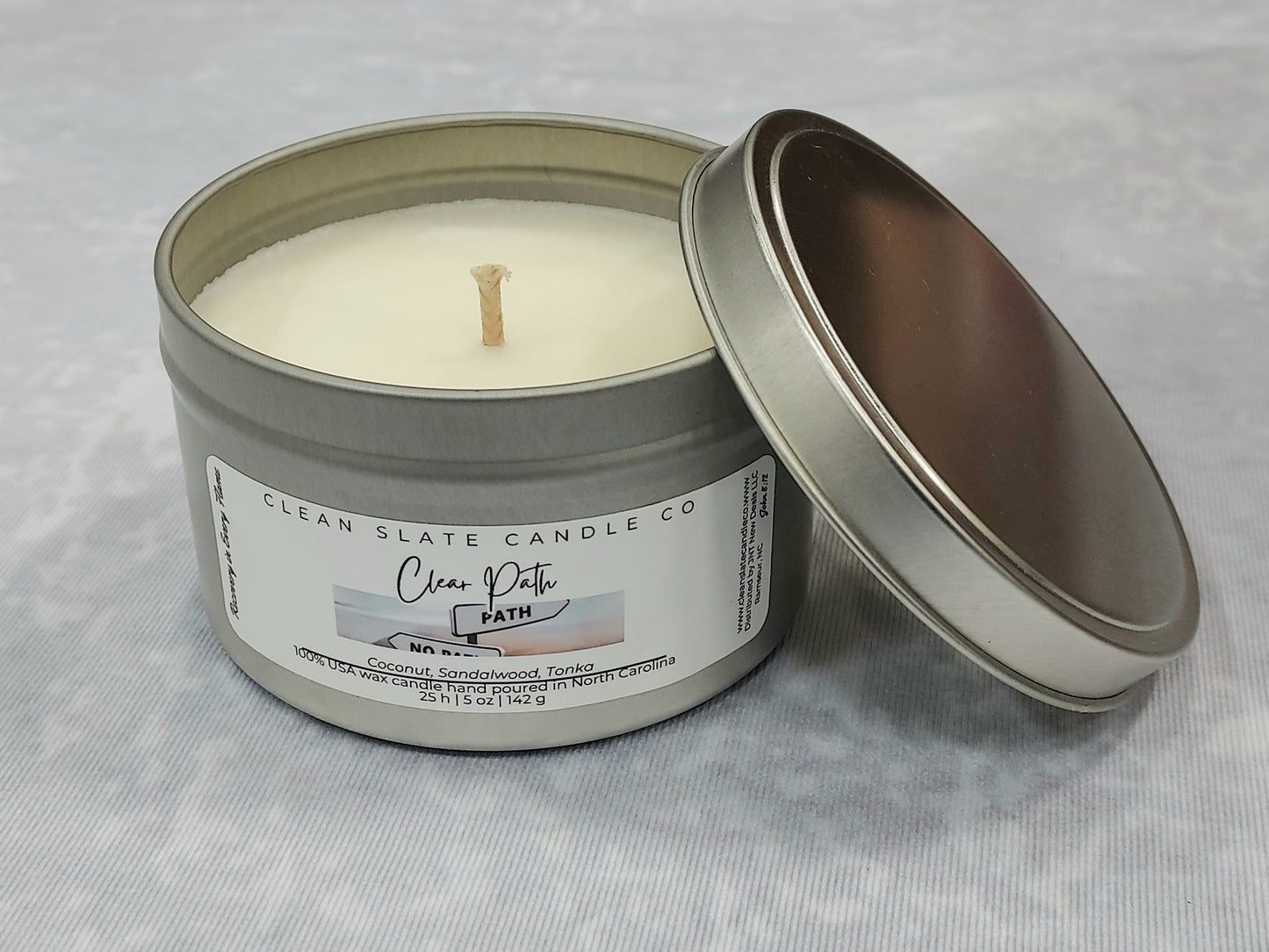 Clear Path Soy Candle 8.5 oz (Sandalwood)