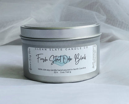 Fresh Start with Odor Block Soy Candle 5 oz (Linen)
