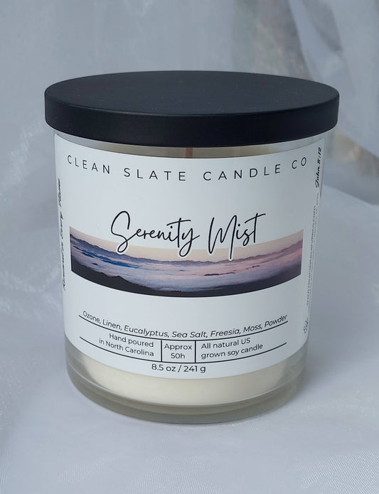 Serenity Mist Soy Candle 8.5 oz (Marine)