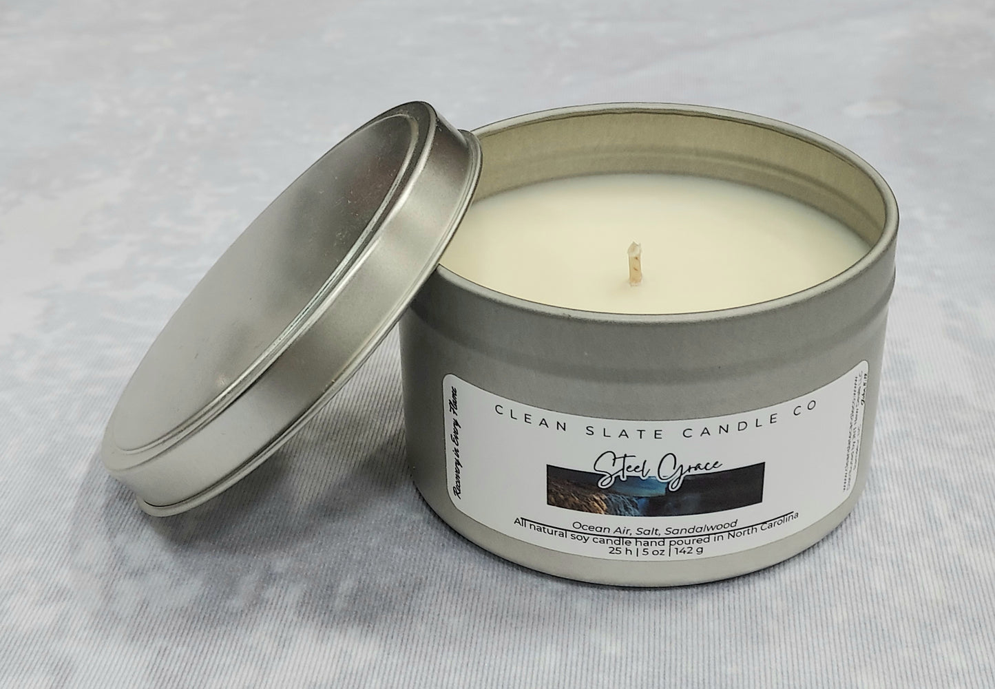 Steel Grace Soy Candle 5 oz (Aquatic)