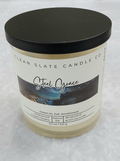 Steel Grace Soy Candle 8.5 oz (Aquatic)