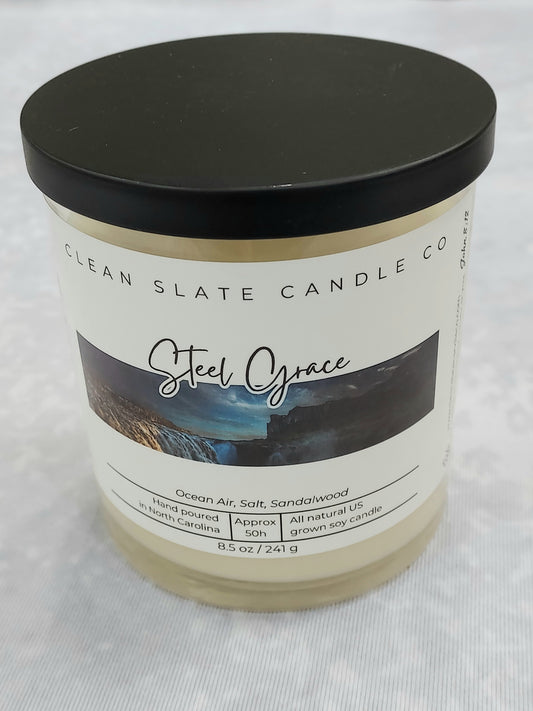 Steel Grace Soy Candle 8.5 oz (Aquatic)