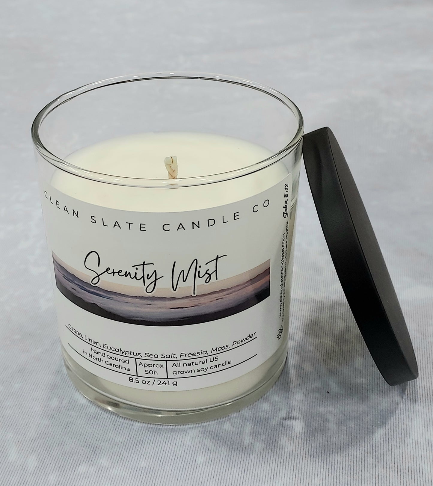 Serenity Mist Soy Candle 8.5 oz (Marine)