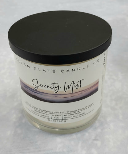 Serenity Mist Soy Candle 8.5 oz (Marine)