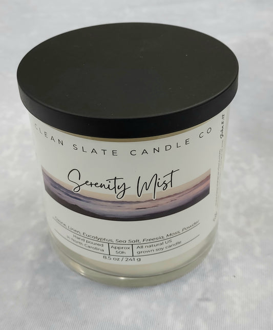 Serenity Mist Soy Candle 8.5 oz (Marine)