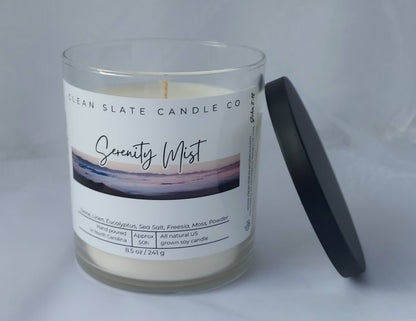 Serenity Mist Soy Candle 8.5 oz (Marine)