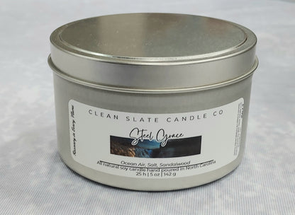 Steel Grace Soy Candle 5 oz (Aquatic)
